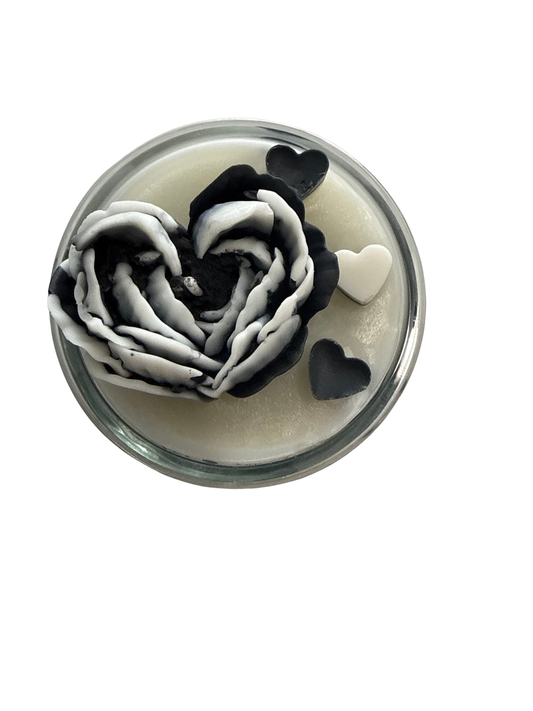 Goth rose candle